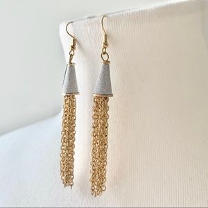 Silver and Gold Dangly Earrings